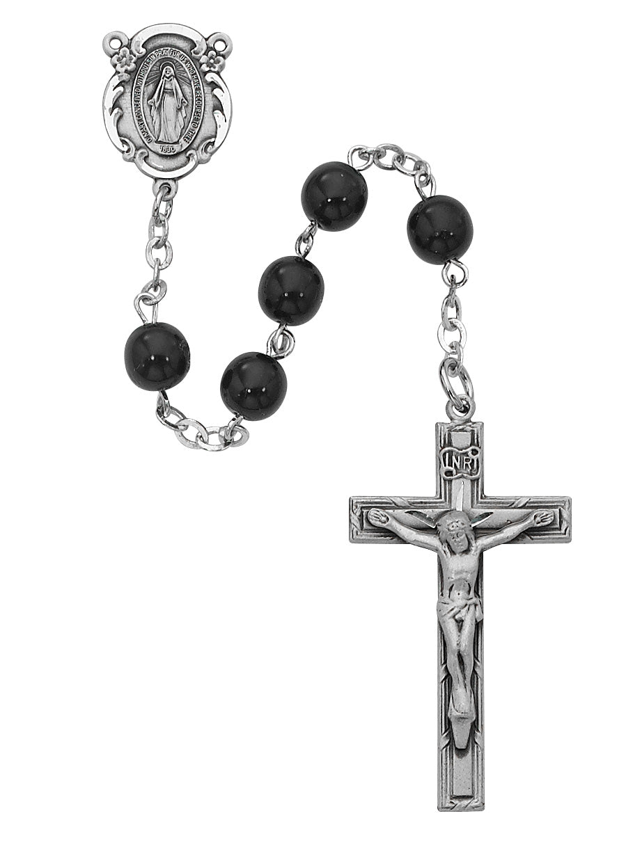 Black Miraculous Rosary (121L-BKF)