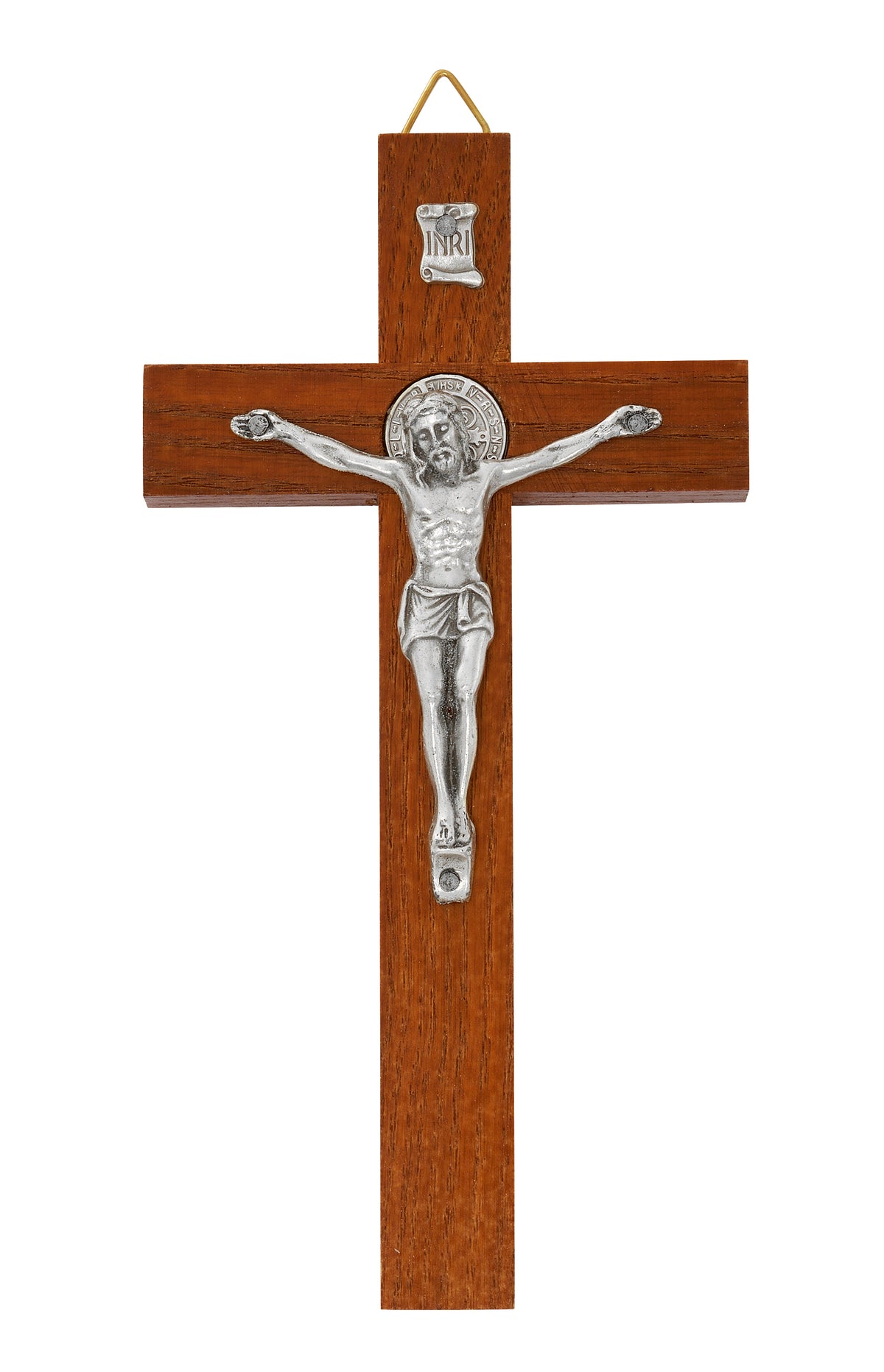6.25 In St. Benedict Brown Crucifix - Made In Italy