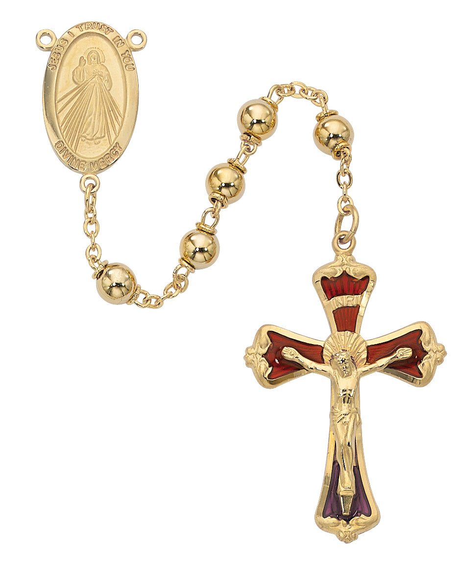 Gold Divine Mercy Rosary (583JF)