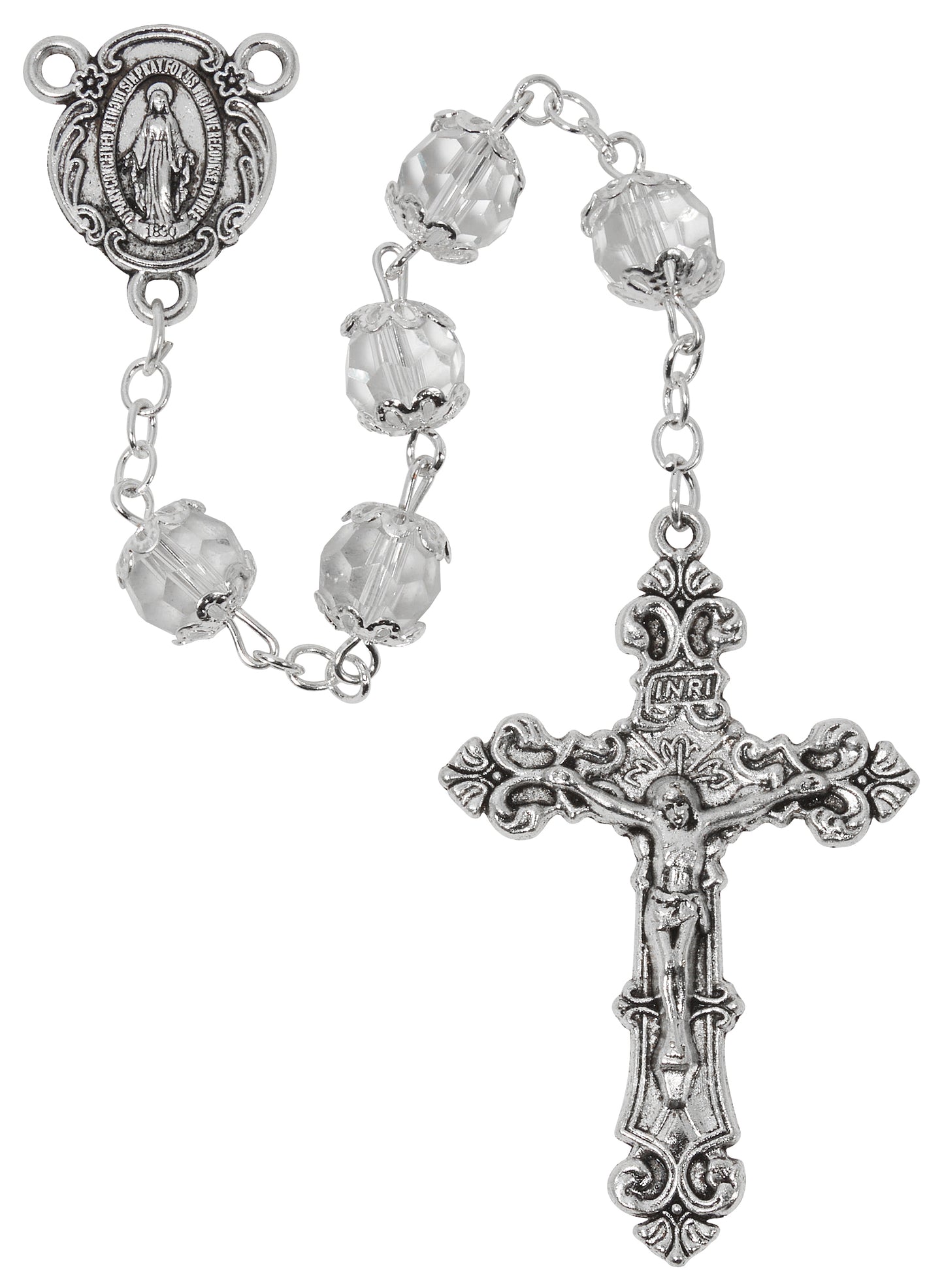 Aurora Glass Capped Rosary