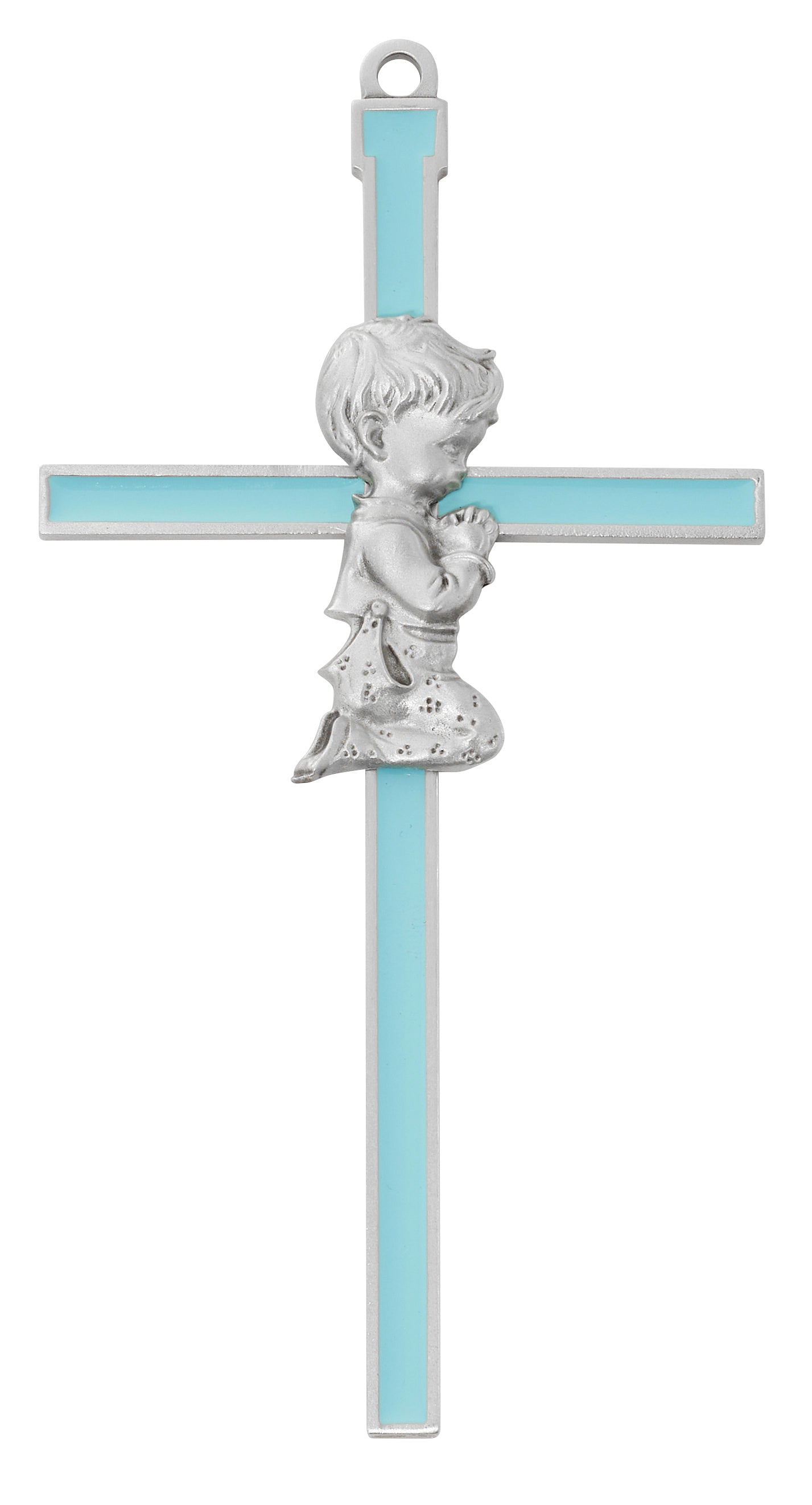 6in Blue Boy Wall Cross
