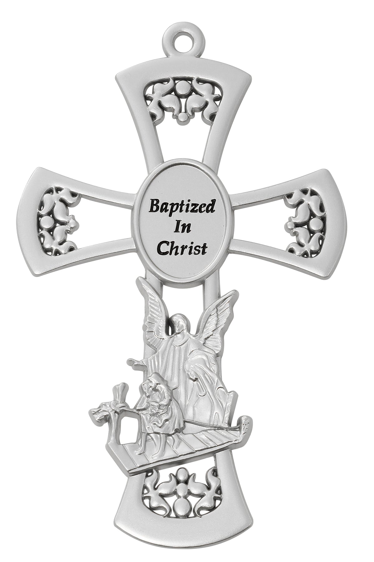 6in Pewter Guardian Angel Cross