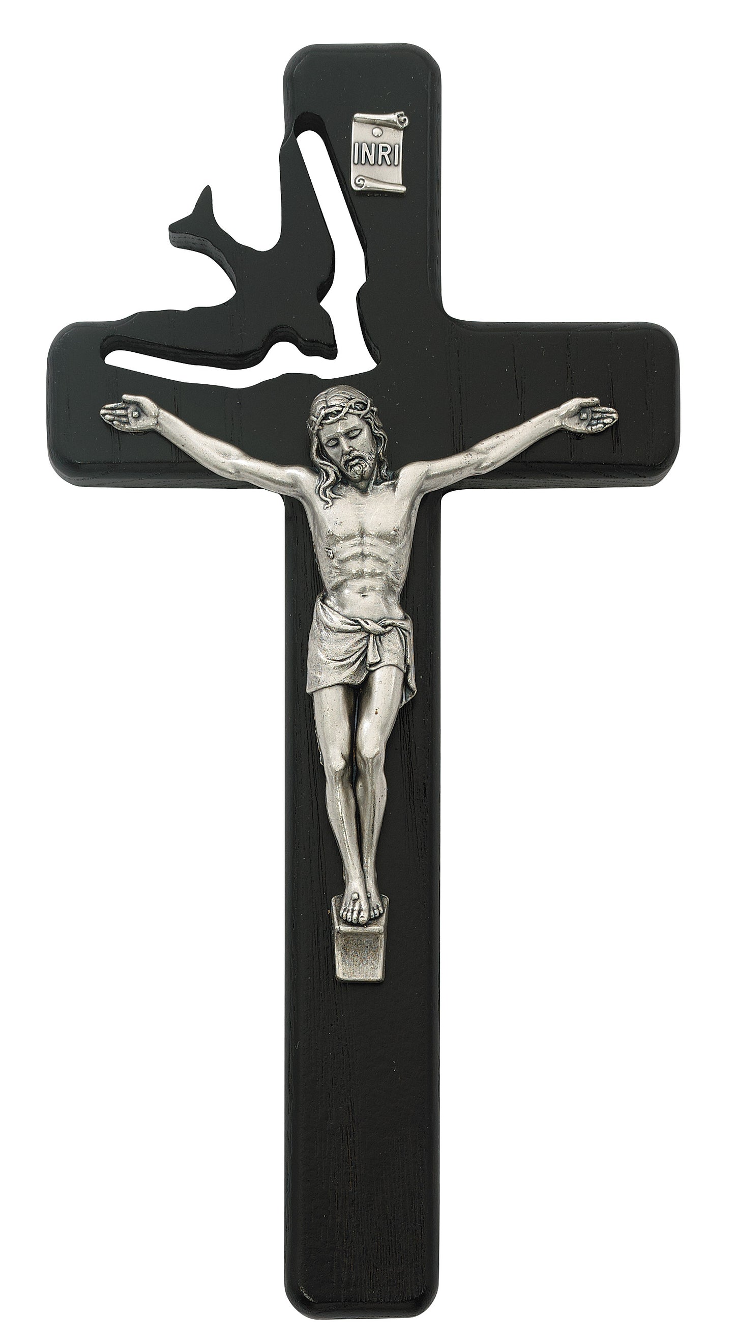 8 In Black Holy Sprit Crucifix - Made in USA