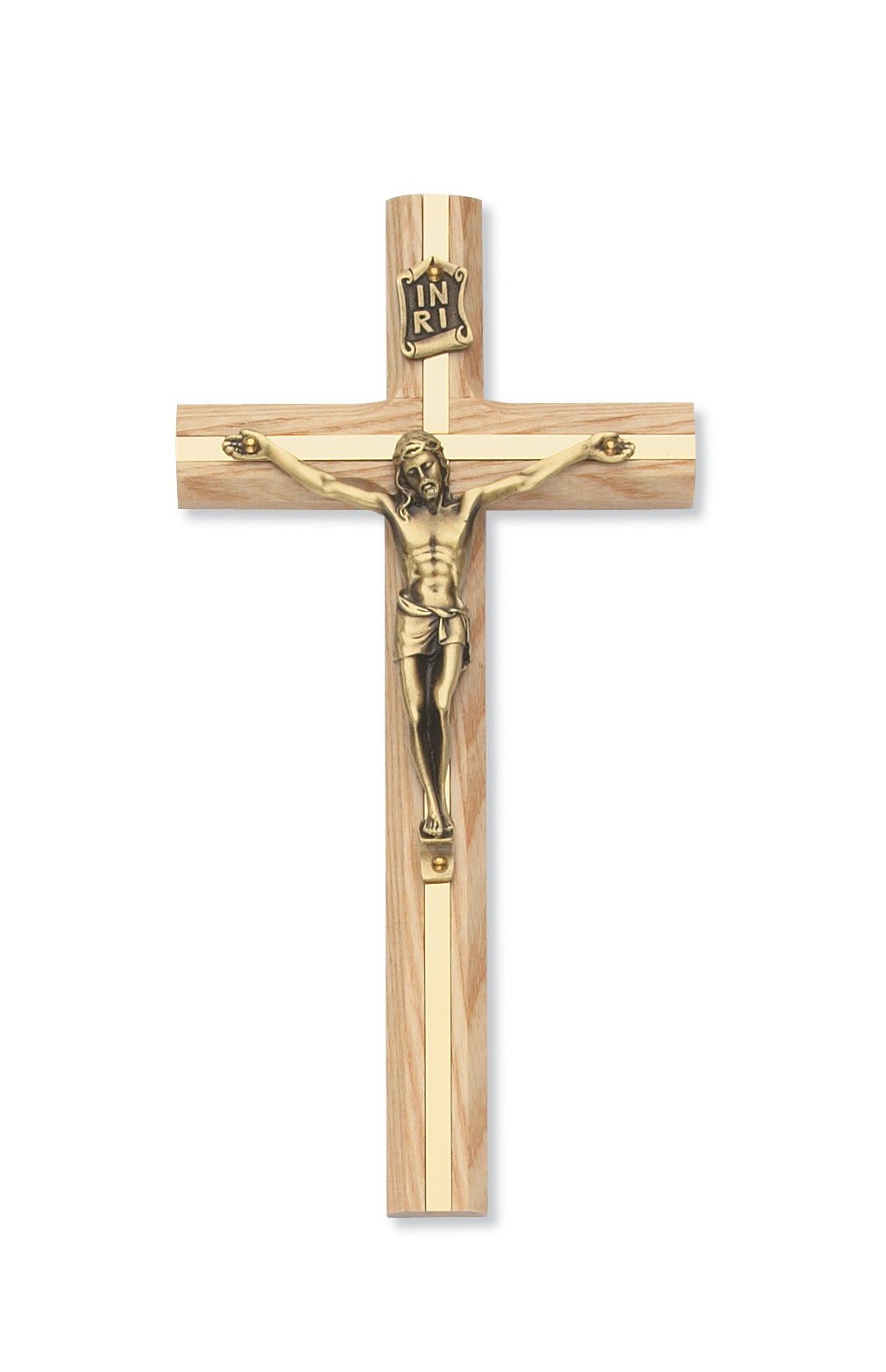 8 In Oak Crucifix - Made in USA