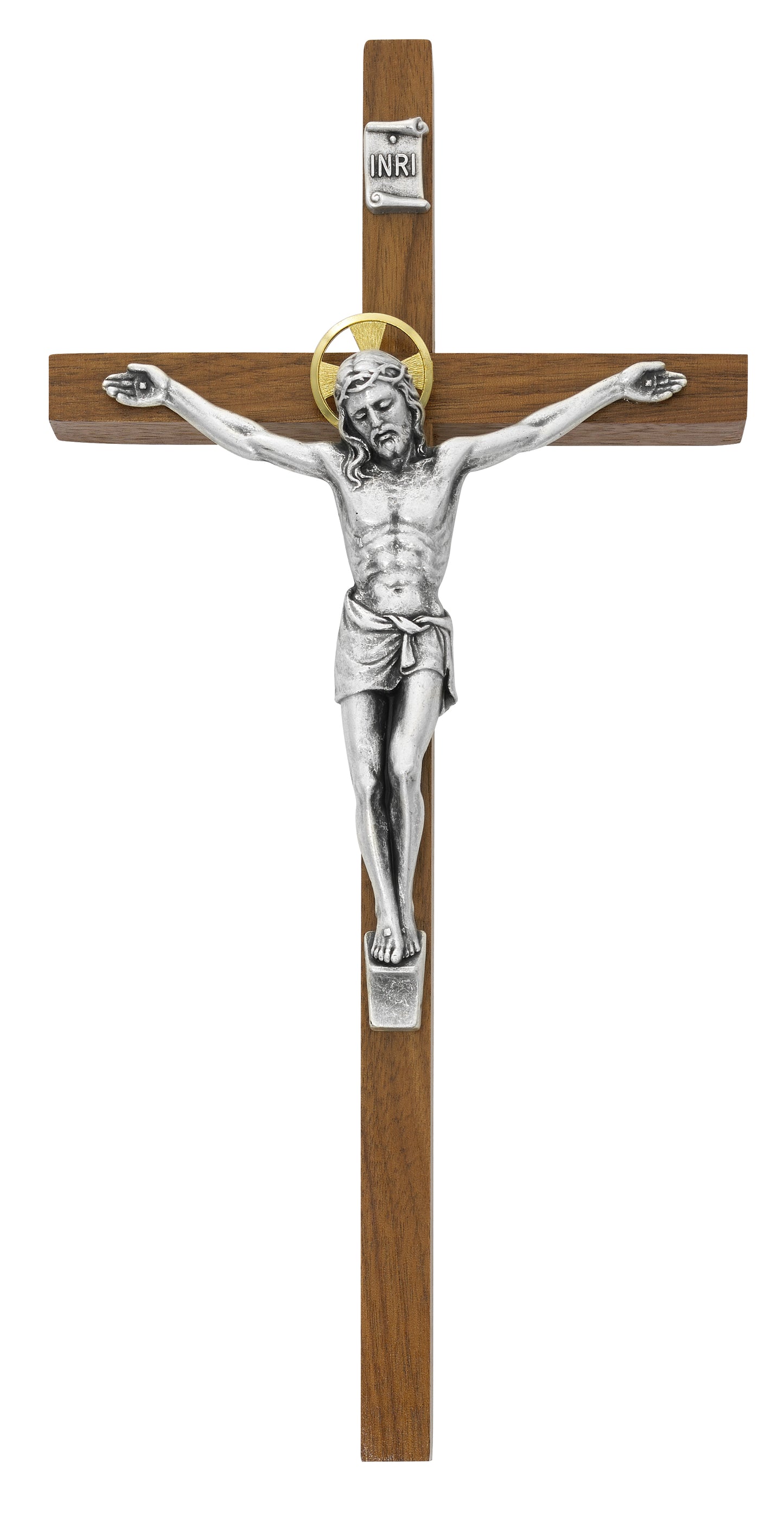 10 In Walnut Stain Crucifix - Made in USA (79-42485)