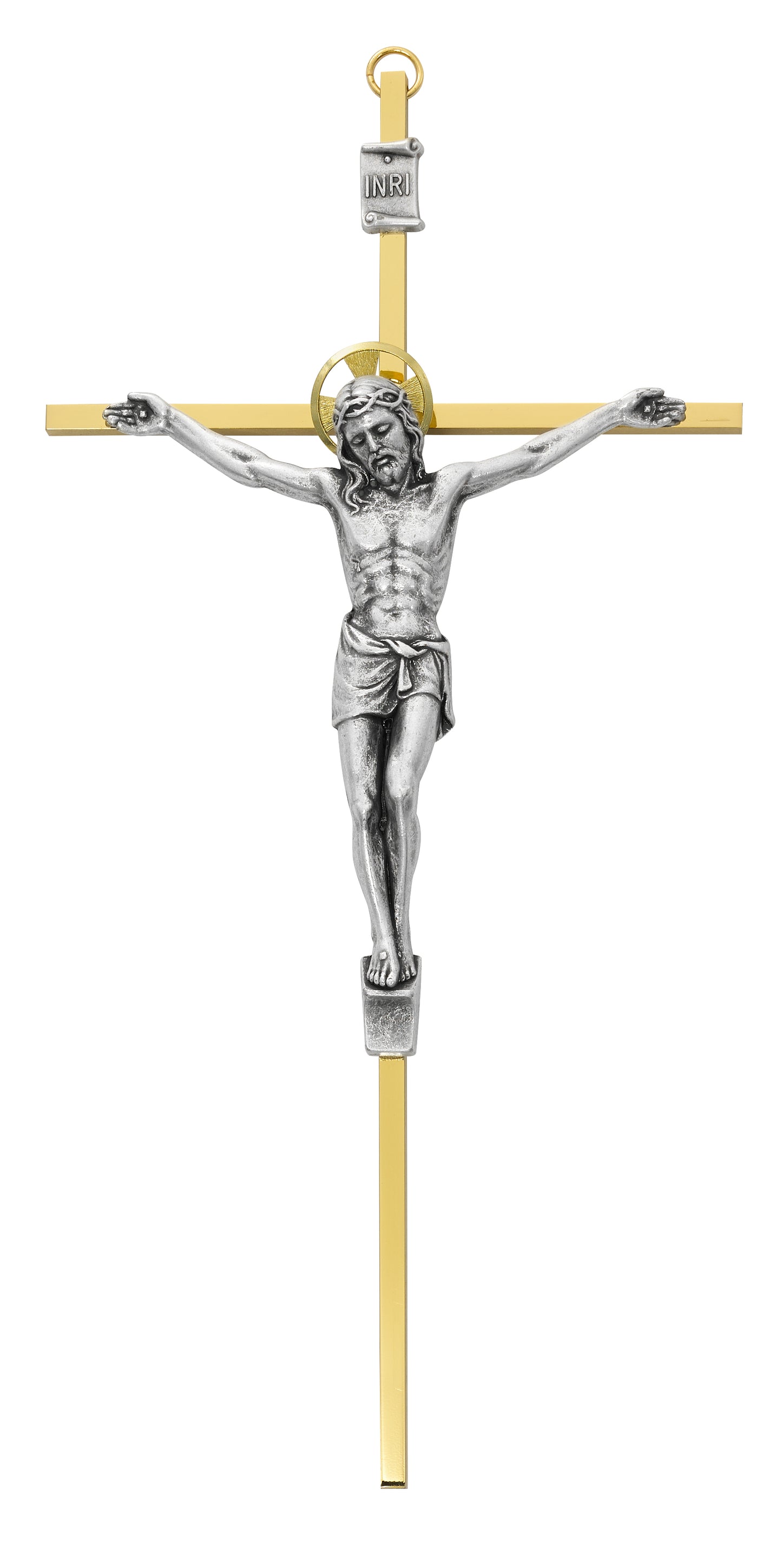 10 In Brass Crucifix - Made in USA