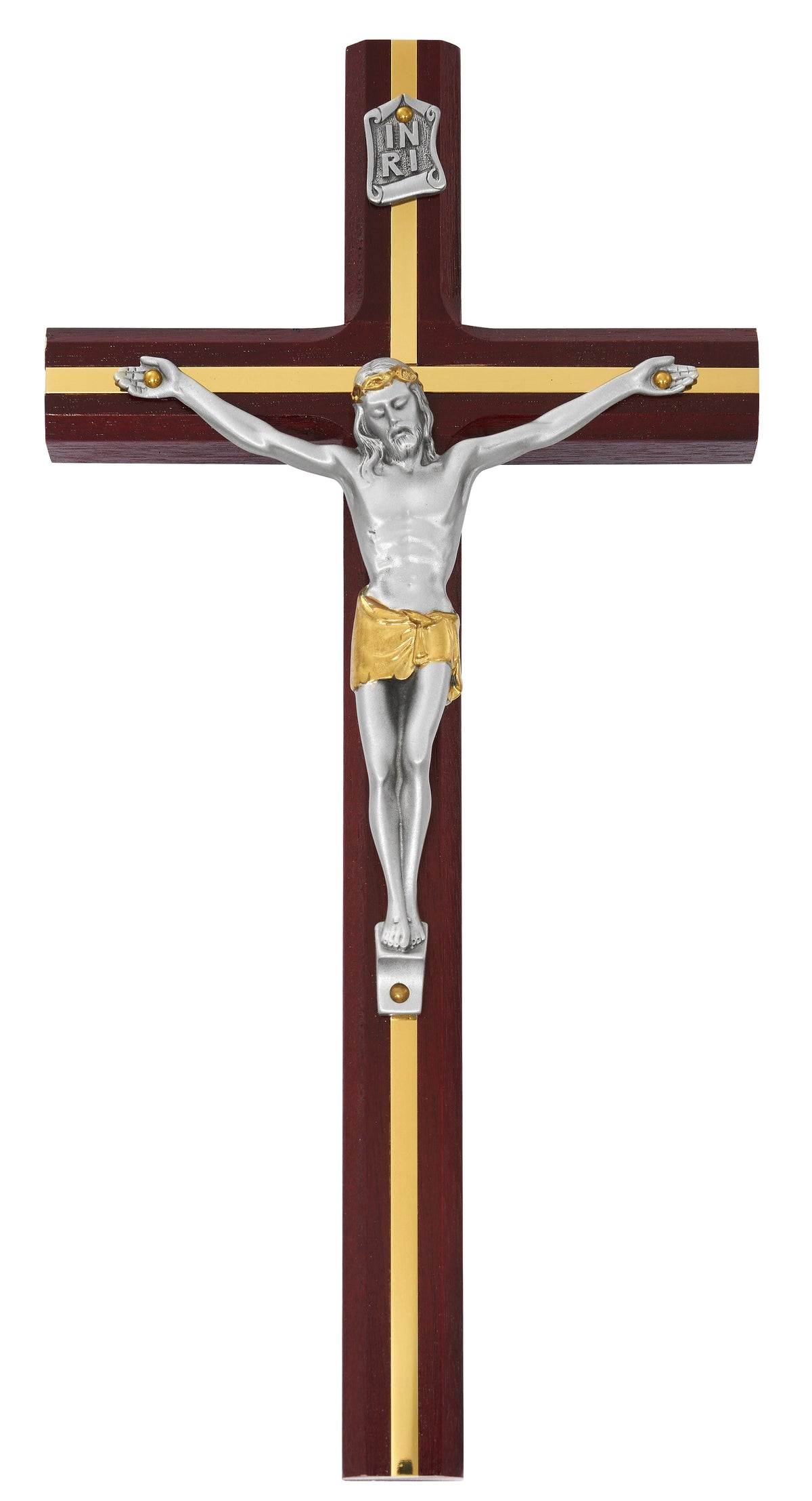 10 In Cherry Stain Crucifix - Made in USA (79-42656)