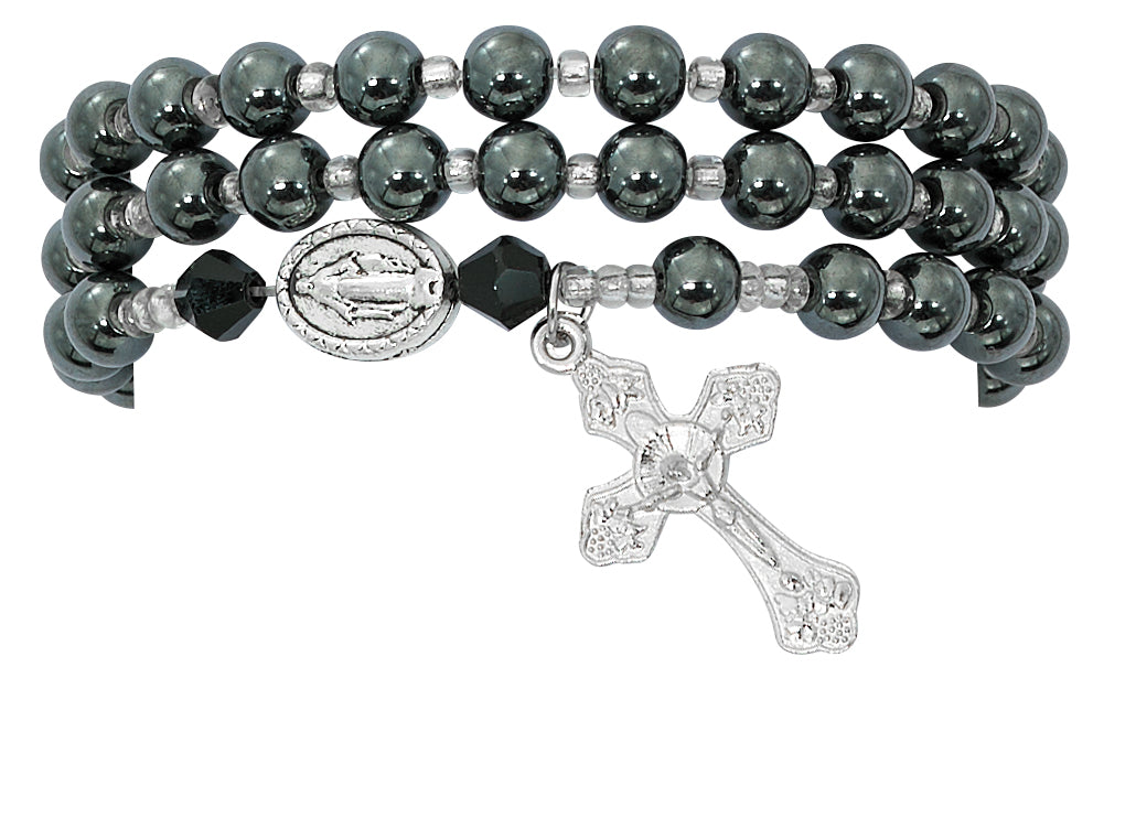 Hematite Twistable Rosary Bracelet