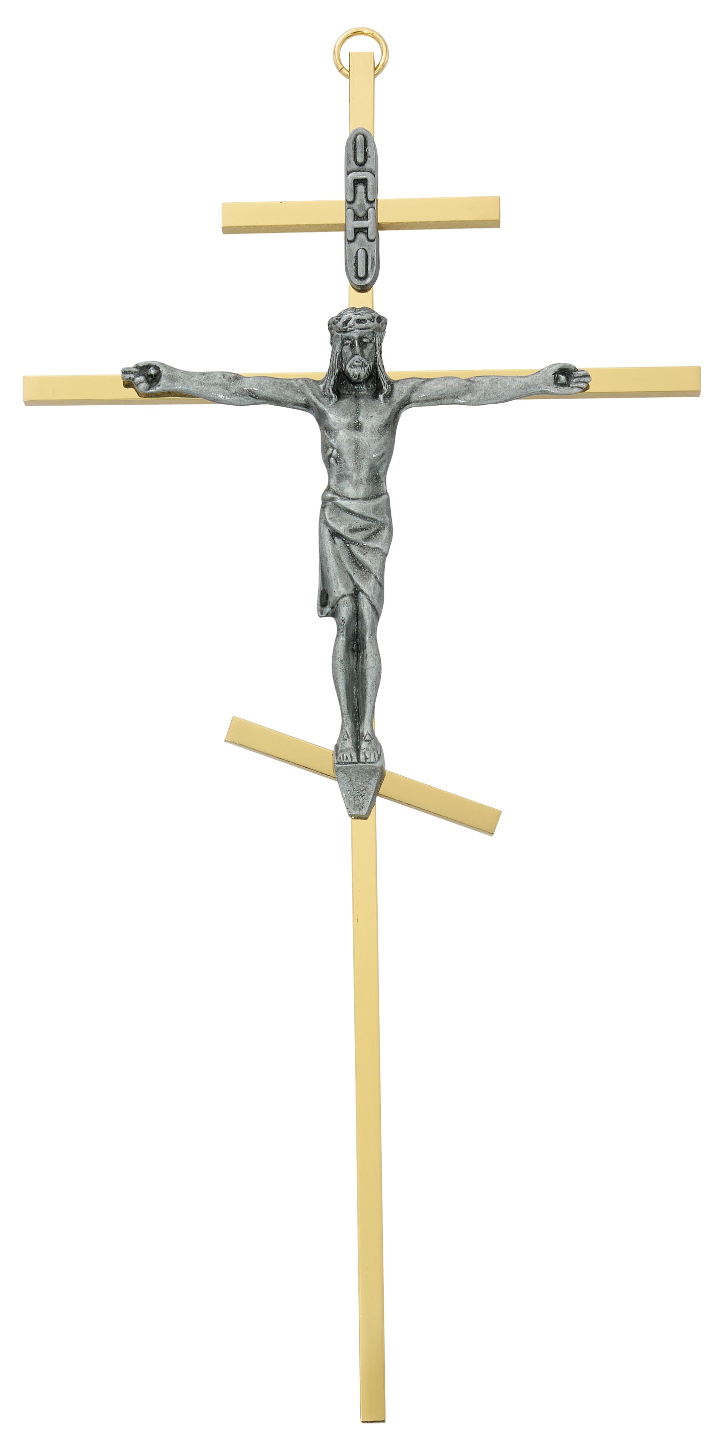 10 In Brass Greek Crucifix - Made in USA