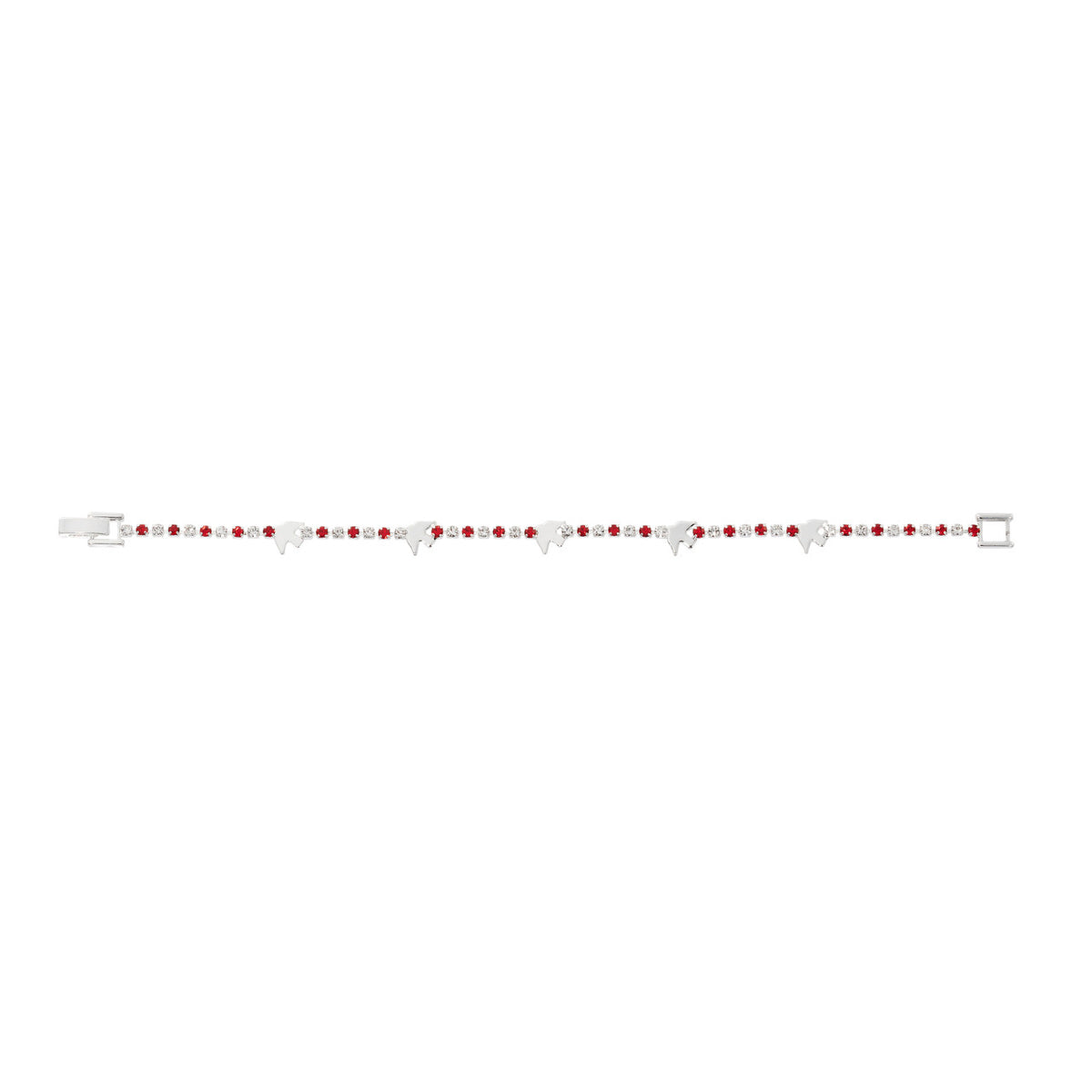 7.5in Red and Crystal Holy Spirit Bracelet