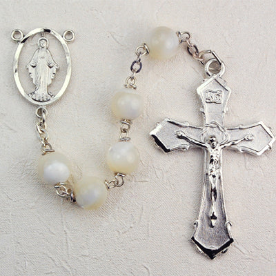 Genuine Mother of Pearl Rosary (R275RF)