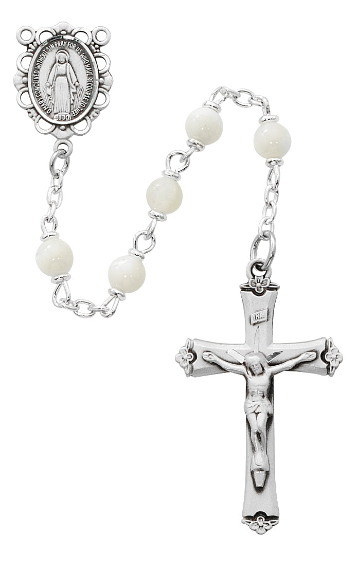 Genuine Mother of Pearl Rosary (R389LF)