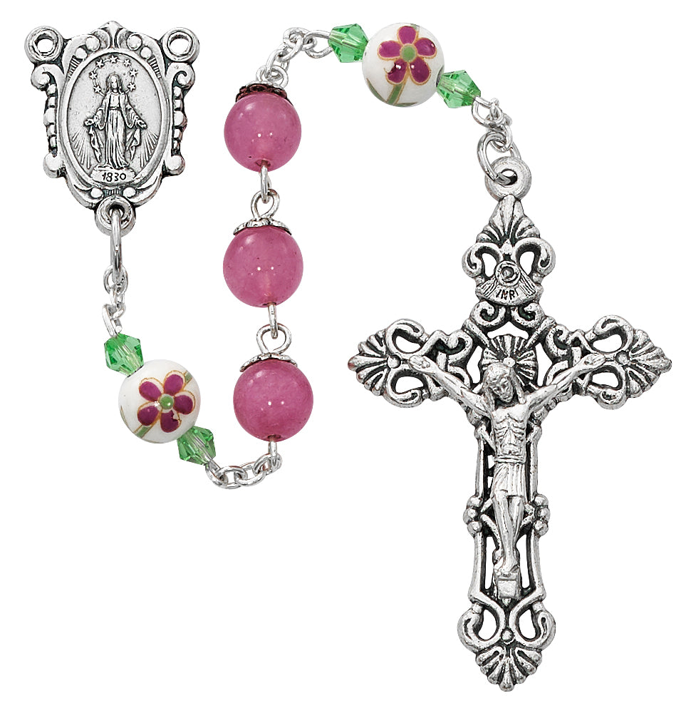 8mm Pink Rosary