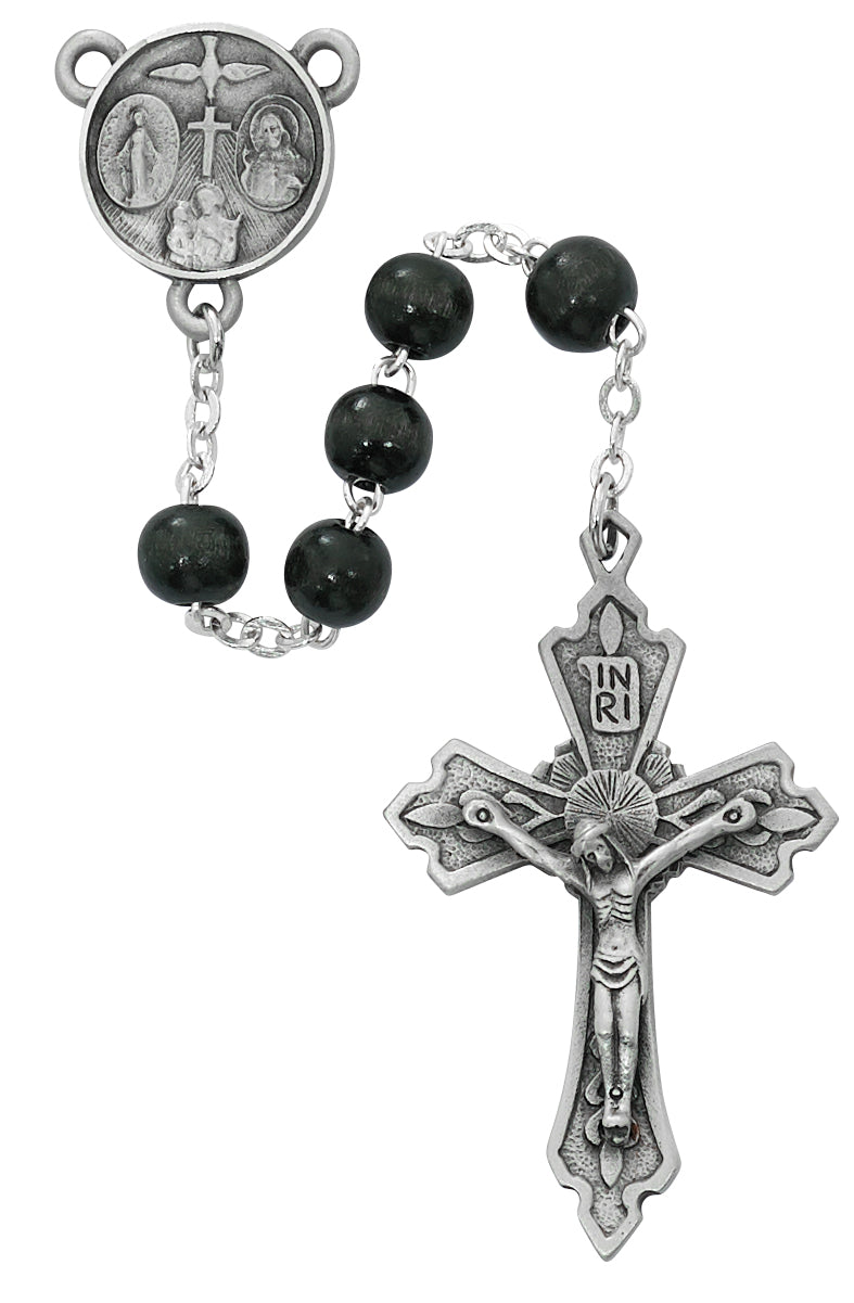 Black Wood Rosary (R875F)