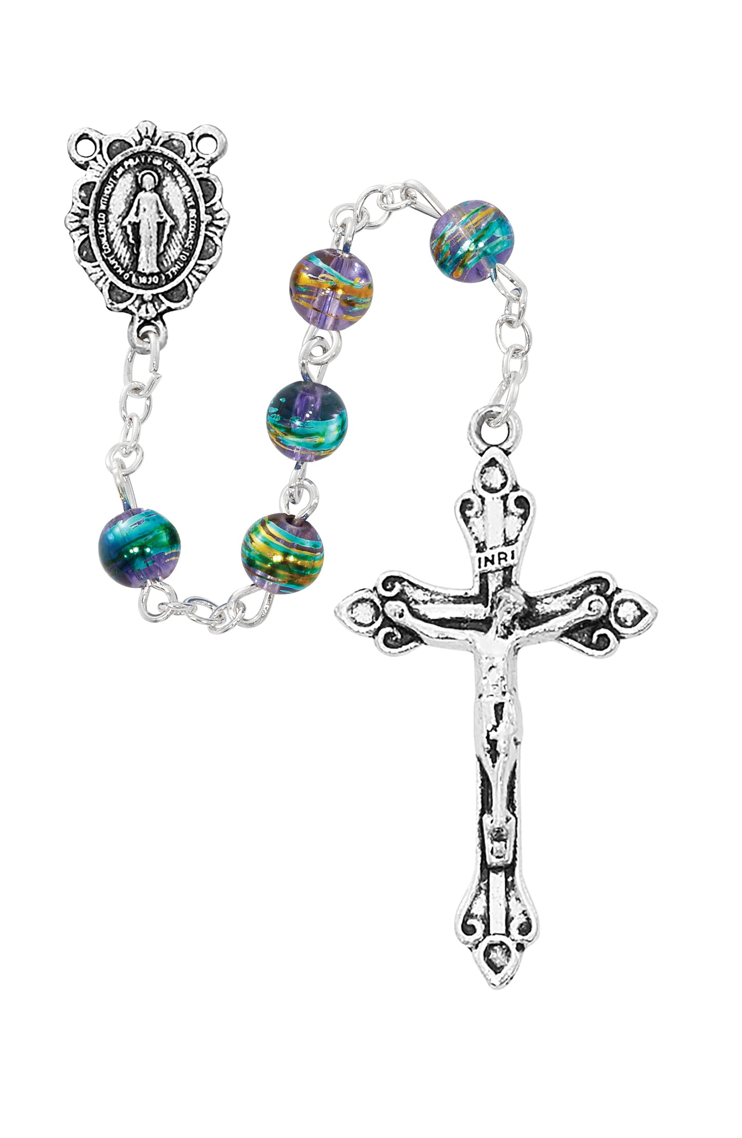 Purple Multi-Color Rosary