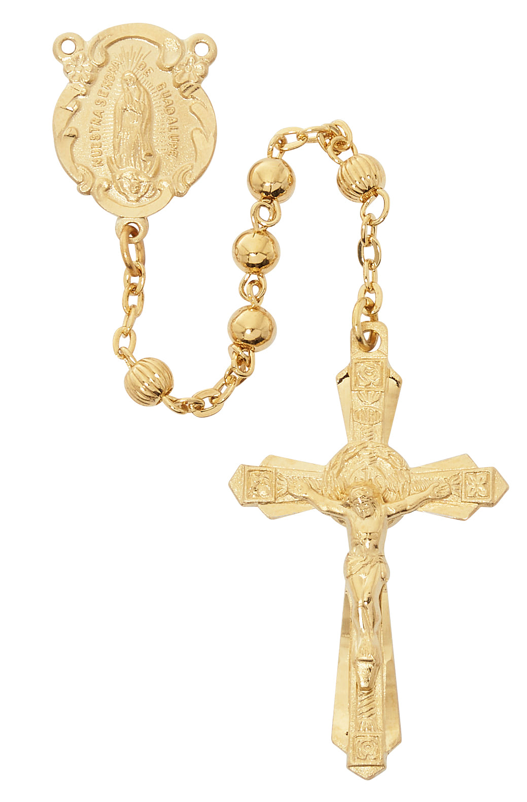 Gold Over Sterling Silver Our Lady of Guadalupe Rosary