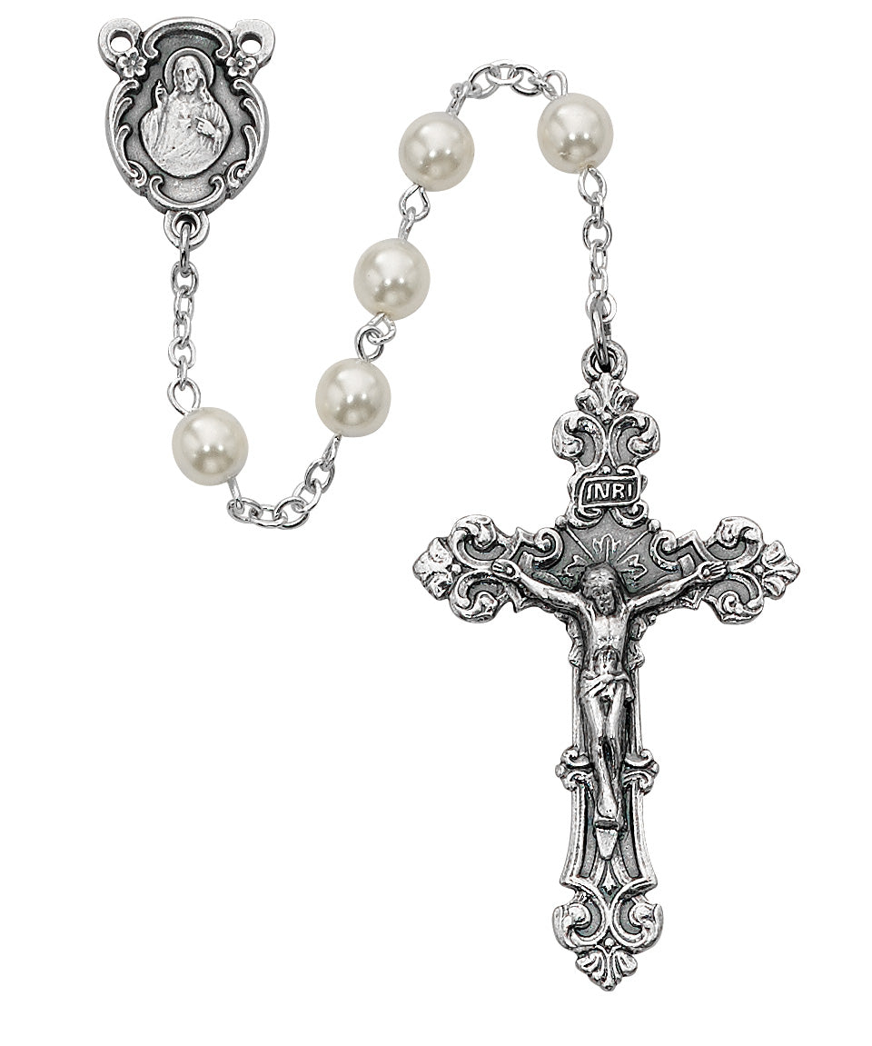 Pearl Like Glass Rosary