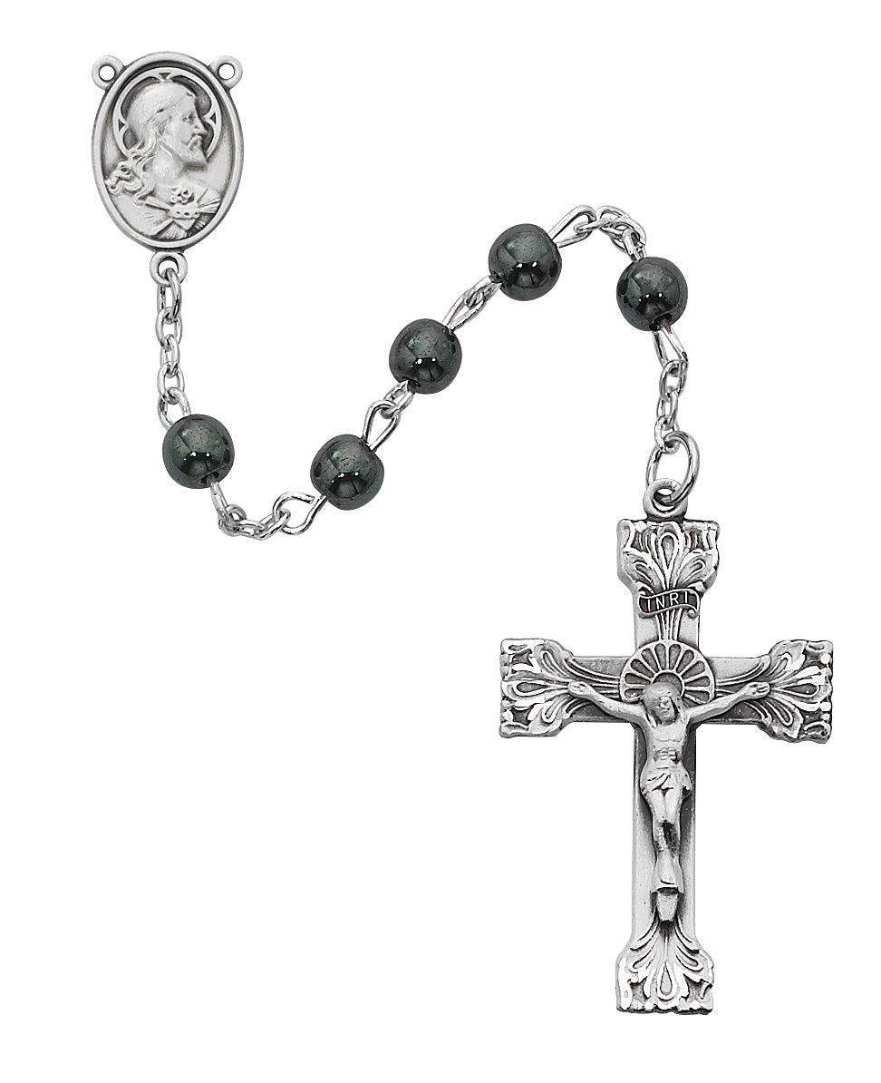 Genuine Hematite Rosary  (163LF)