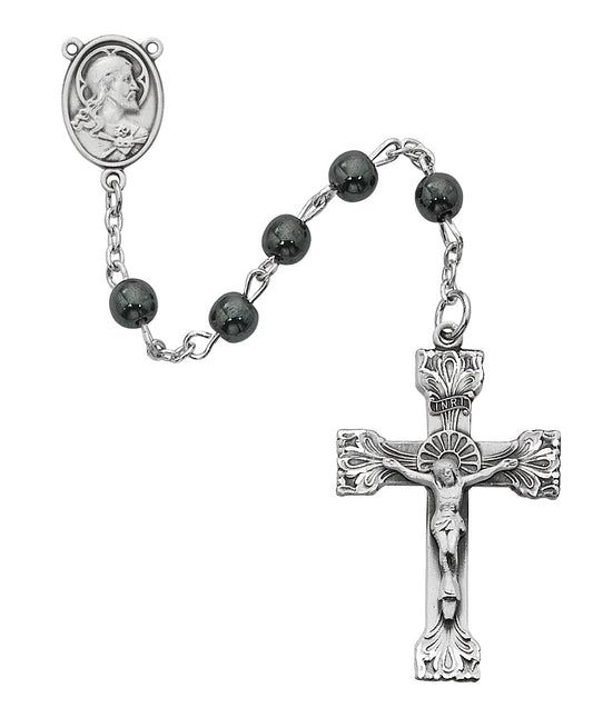 Genuine Hematite Rosary  (163LF)