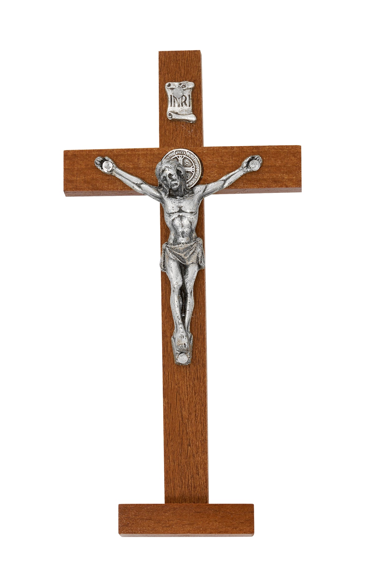 5.5 In St. Benedict Brown Standing Crucifix - Made In Italy