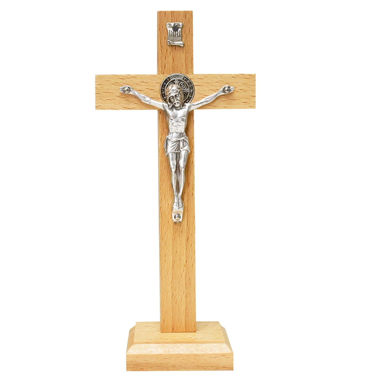 7 In St. Benedict Brown Standing Crucifix - Made In Italy