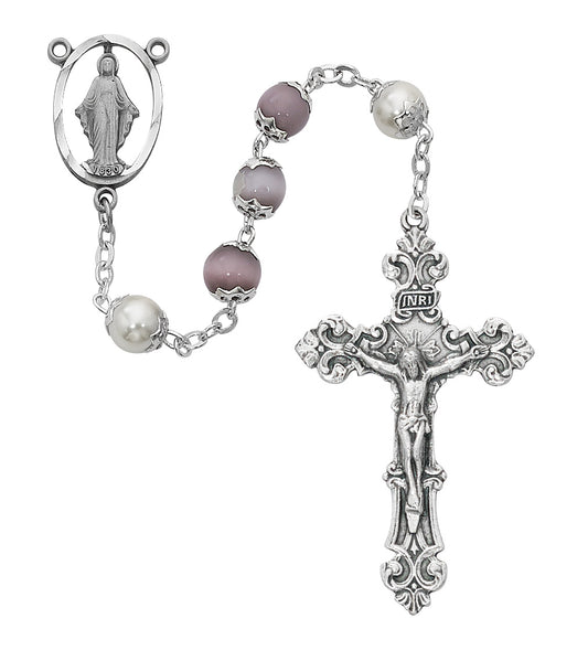 Violet Cat's Eye Rosary