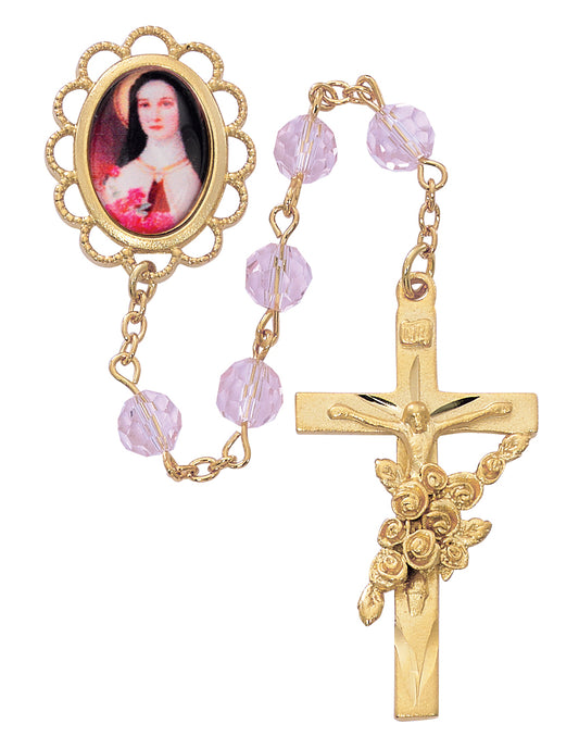 Rose Crystal St. Therese Rosary