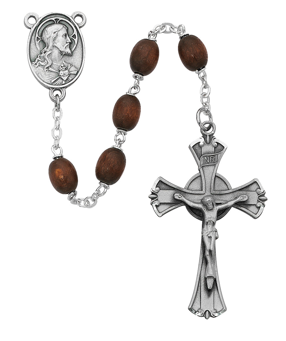 Brown Wood Rosary  (600DF)