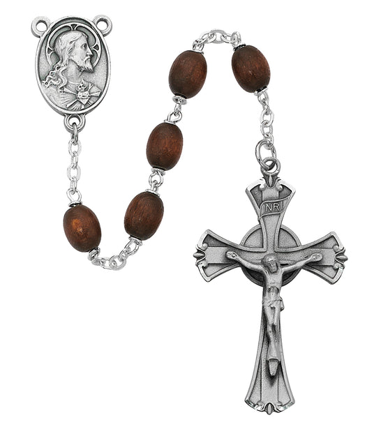 Brown Wood Rosary  (600DF)