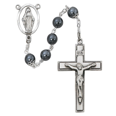 Imitation Hematite Rosary  (603LF)