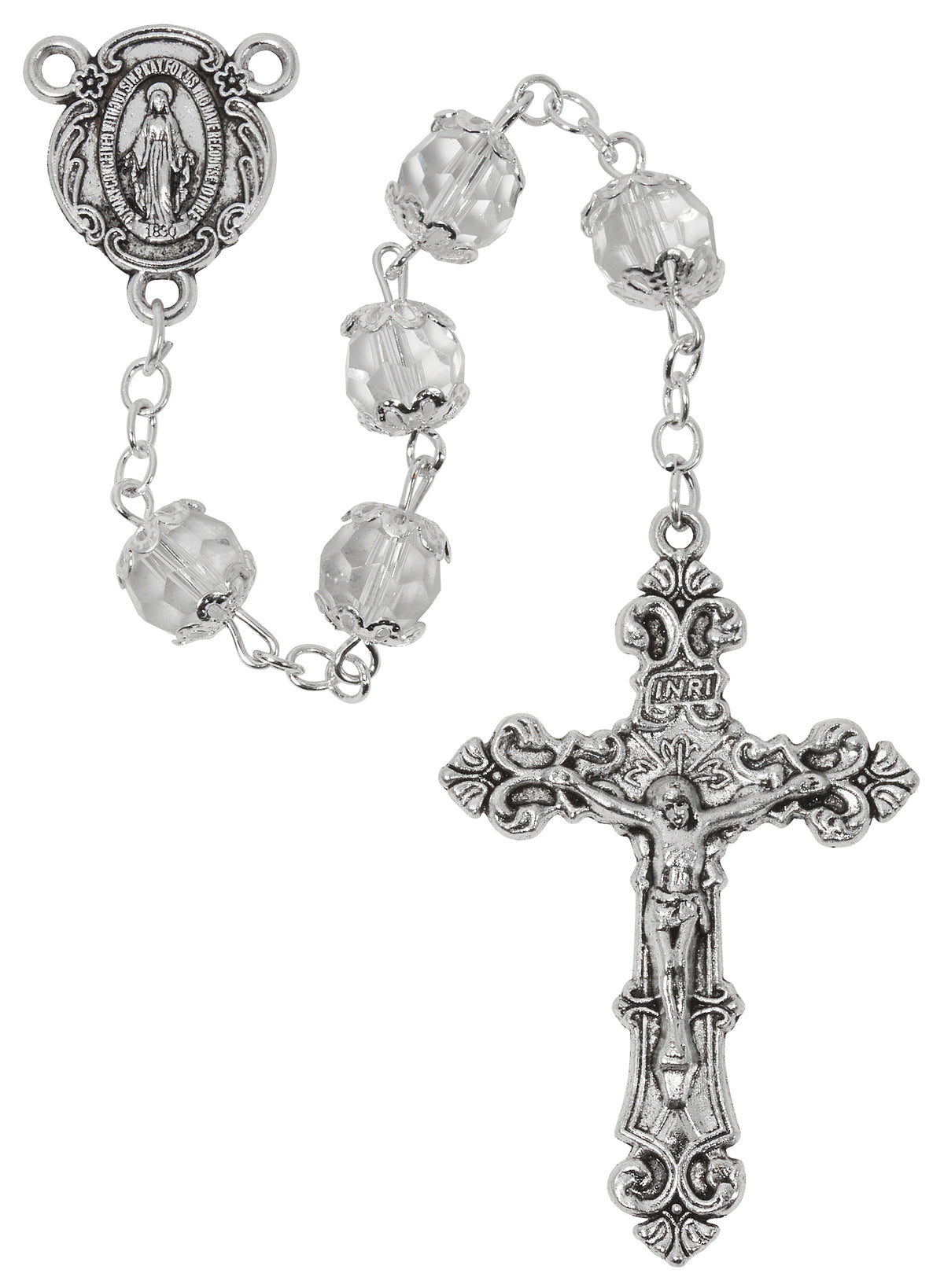 Aurora Glass Capped Rosary
