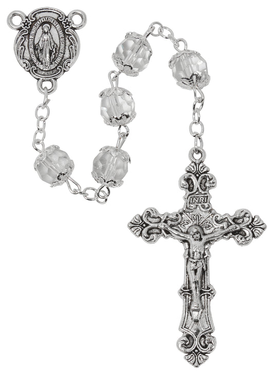 Aurora Glass Capped Rosary