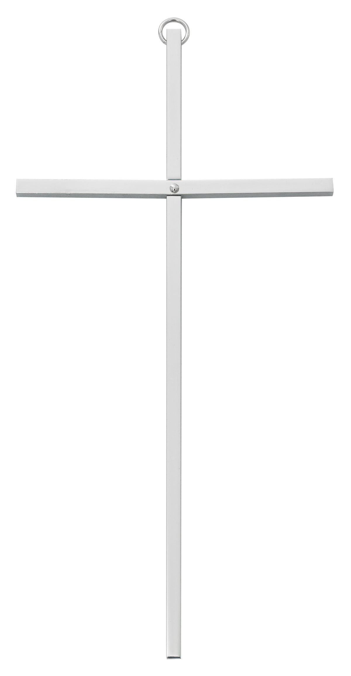 8 In Plain Silver Cross - Made in USA