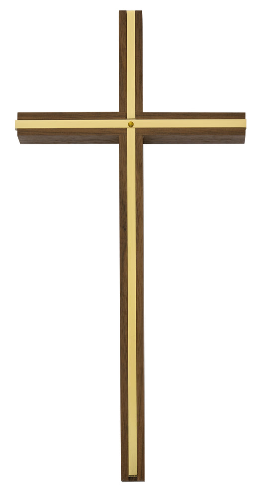 10 In Walnut Stain Cross - Made in USA (71-24)