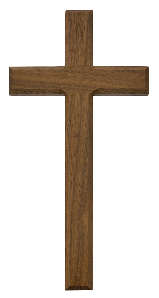 24 In Walnut Stain Cross - Made in USA