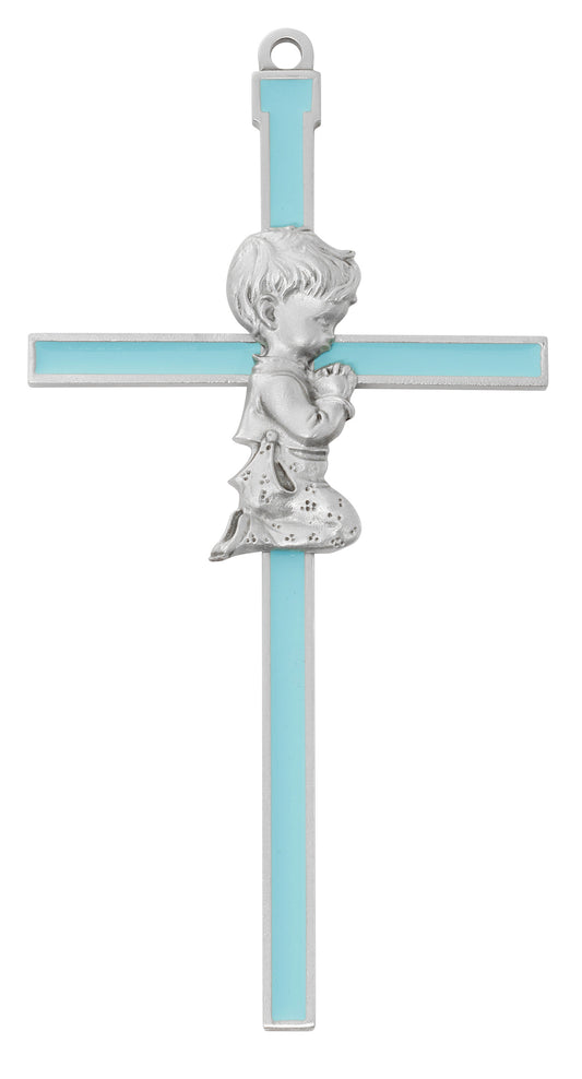 6in Blue Boy Wall Cross