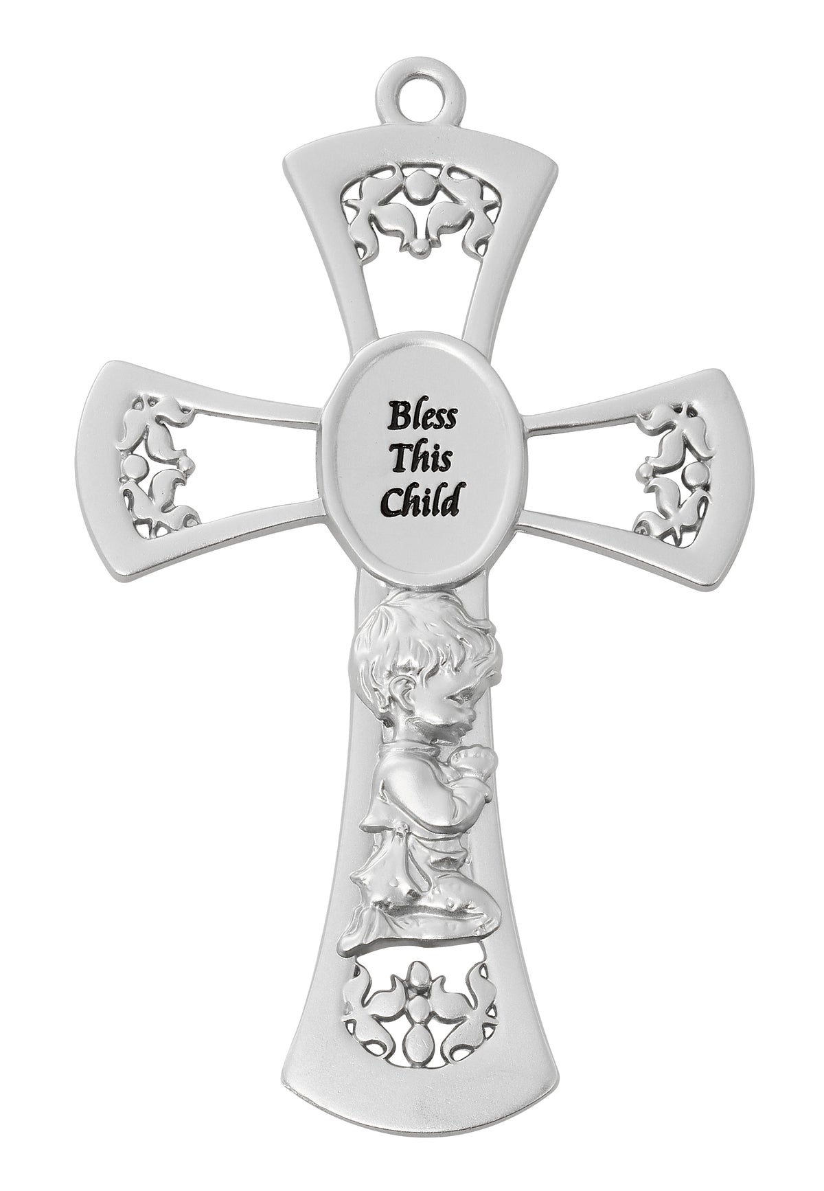 6in Pewter Baby Boy's Cross