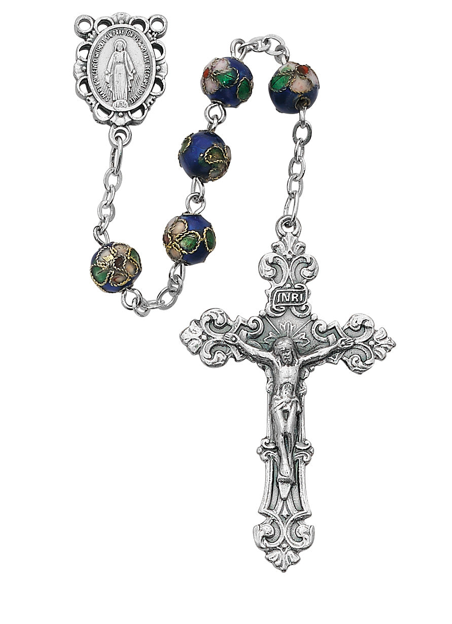 Blue CloisonnÃ© Rosary