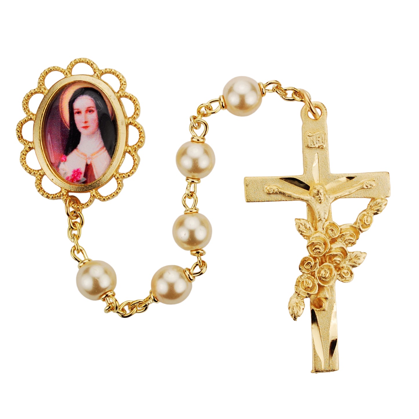 St. Therese Pearl Like Rosary