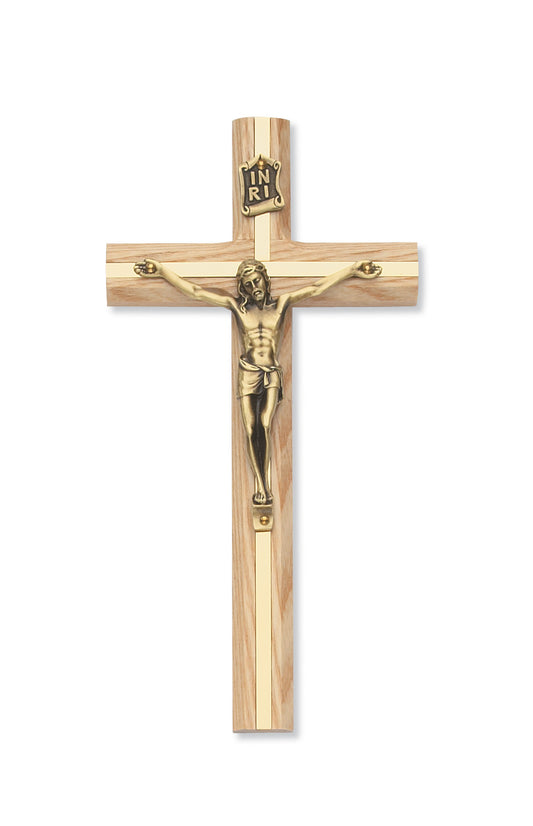 8 In Oak Crucifix - Made in USA
