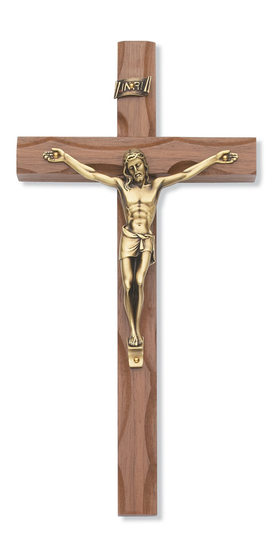 10 In Walnut Stain Crucifix - Made in USA (79-42481)