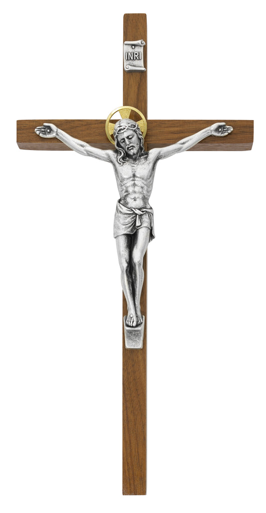 10 In Walnut Stain Crucifix - Made in USA (79-42485)