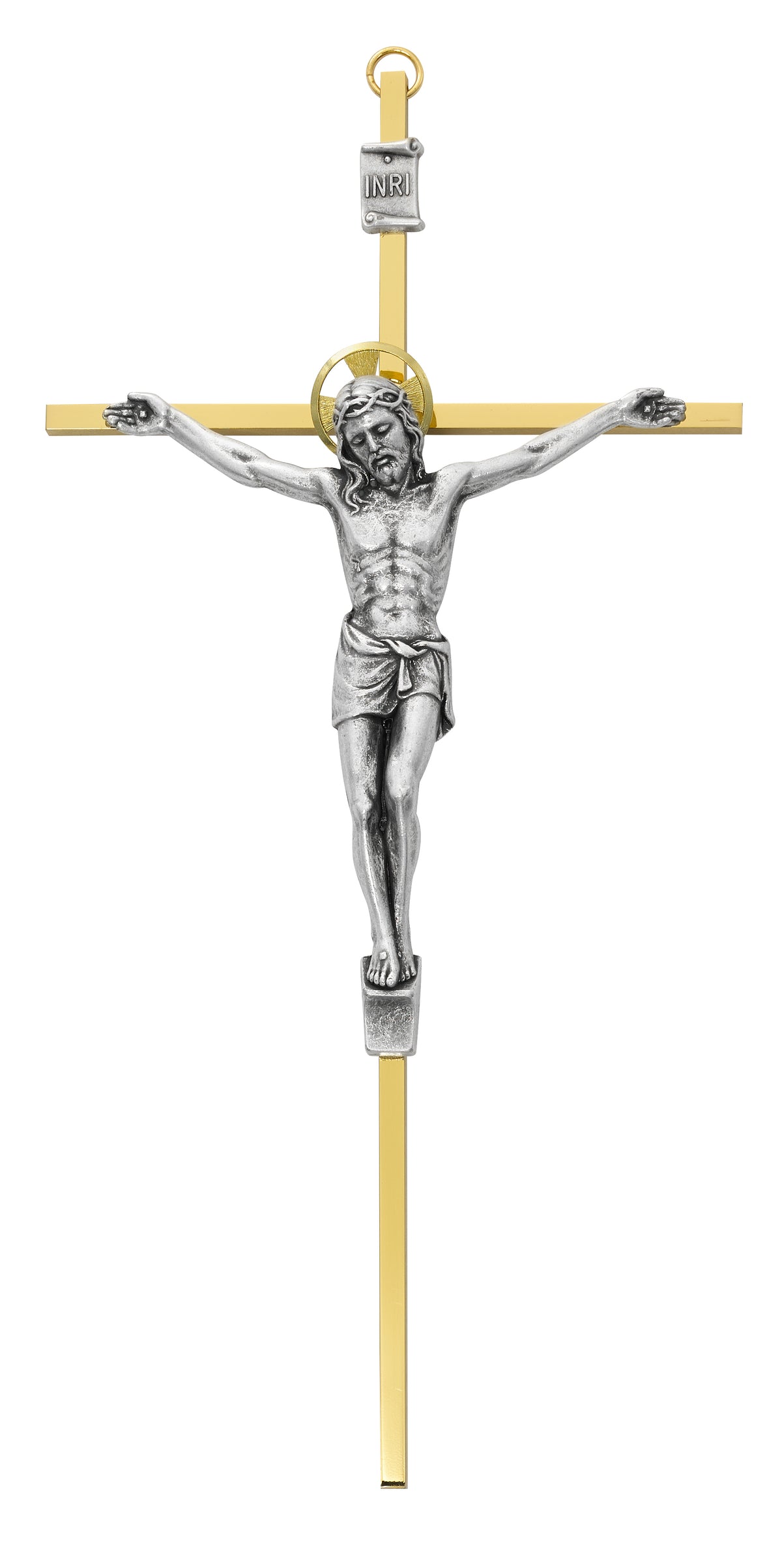 10 In Brass Crucifix - Made in USA