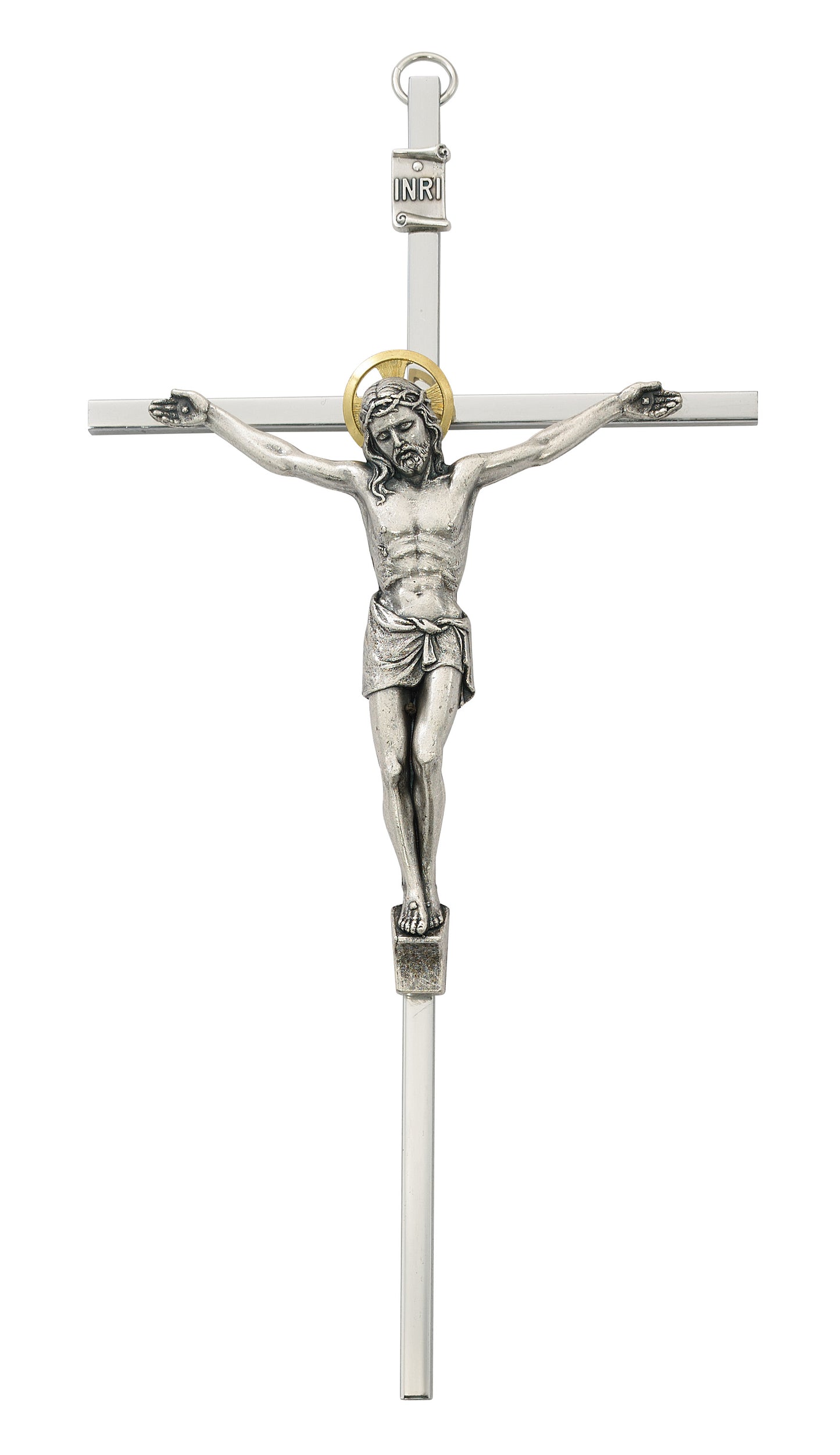 8 In Silver Crucifix - Made in USA