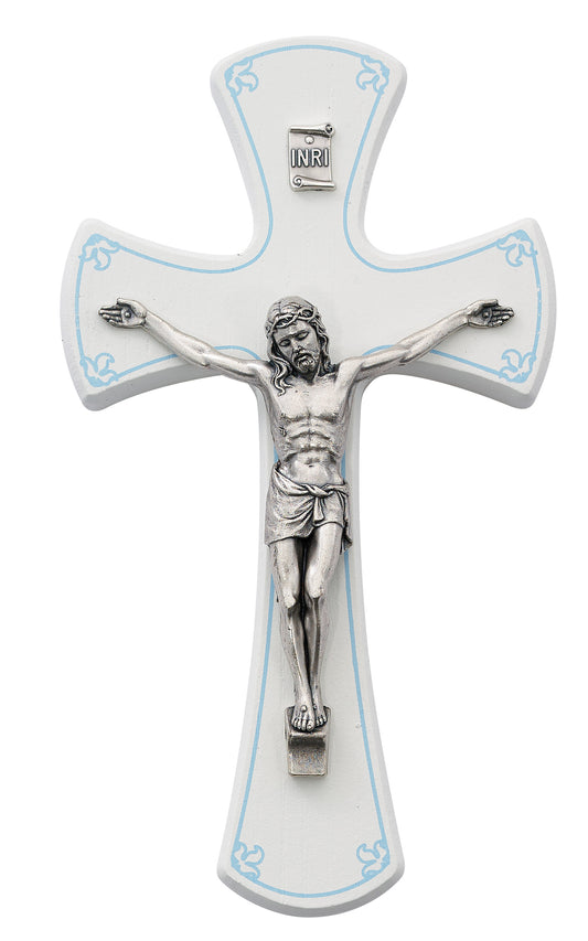7 In White/Blue Crucifix - Made in USA