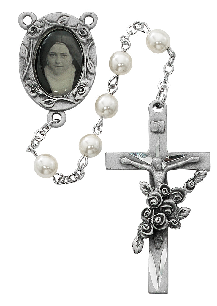 Pearl Like St. Therese Rosary