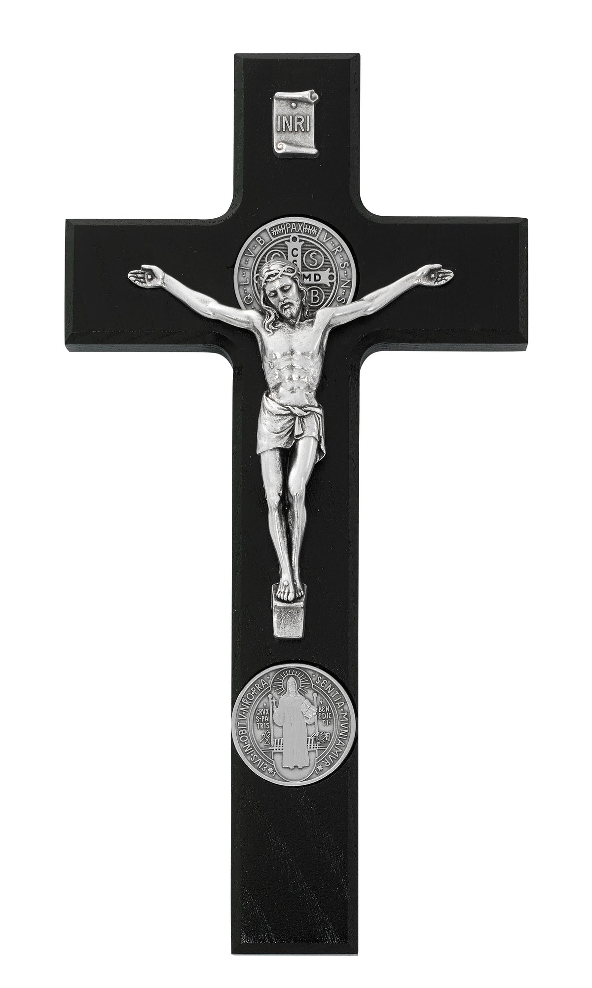 9 In Black Wood Crucifix - Made in USA