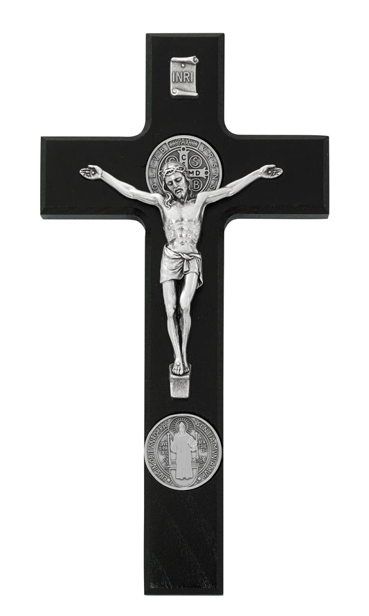 9 In Black Wood Crucifix - Made in USA