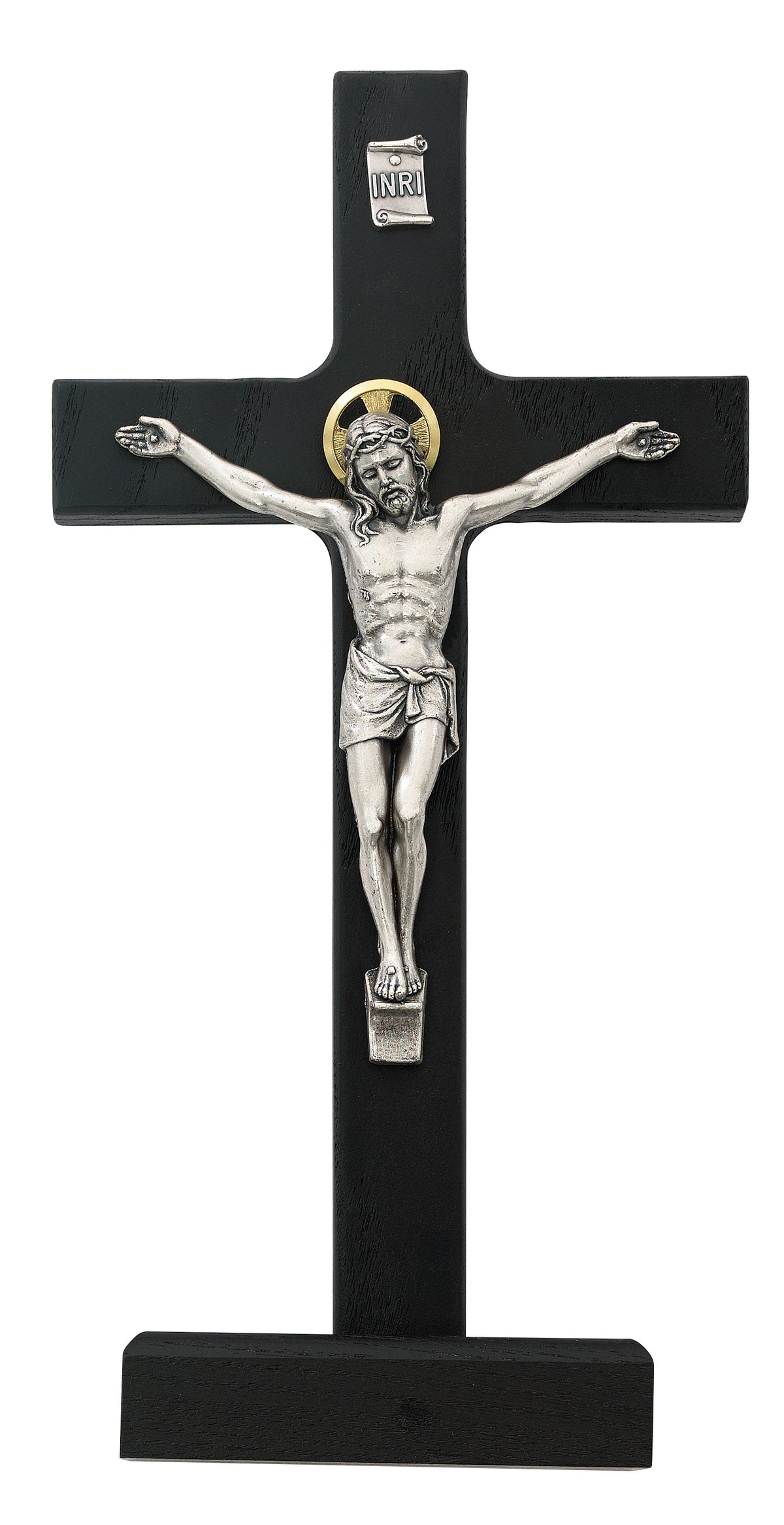 8 In Black Standing Crucifix - Made in USA