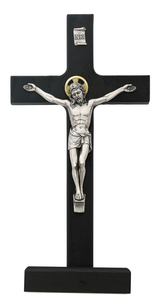 8 In Black Standing Crucifix - Made in USA